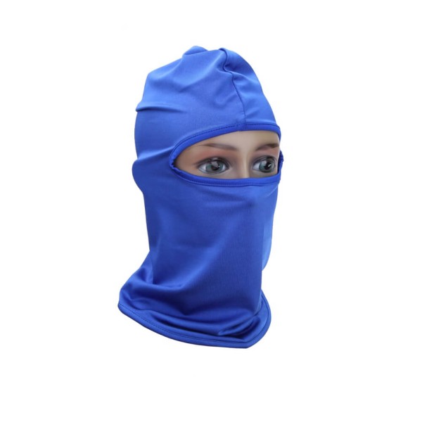 Face protection mask / hood, for paintball, skiing, motorcycling, airsoft, blue color